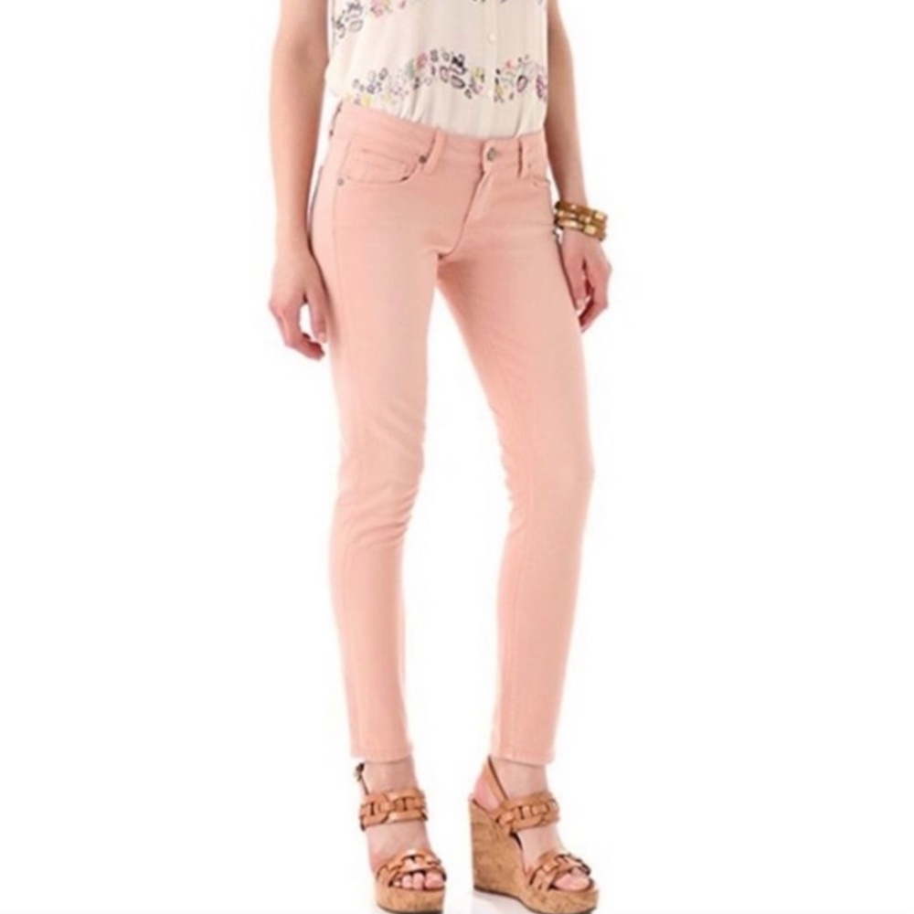 PAIGE Skyline Ankle Peg Coral Colored